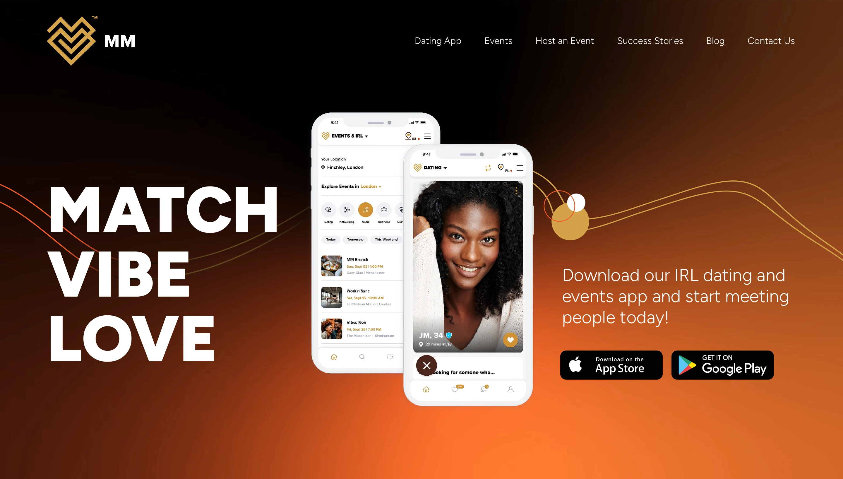 MM Dating (Mobile App) project screenshot